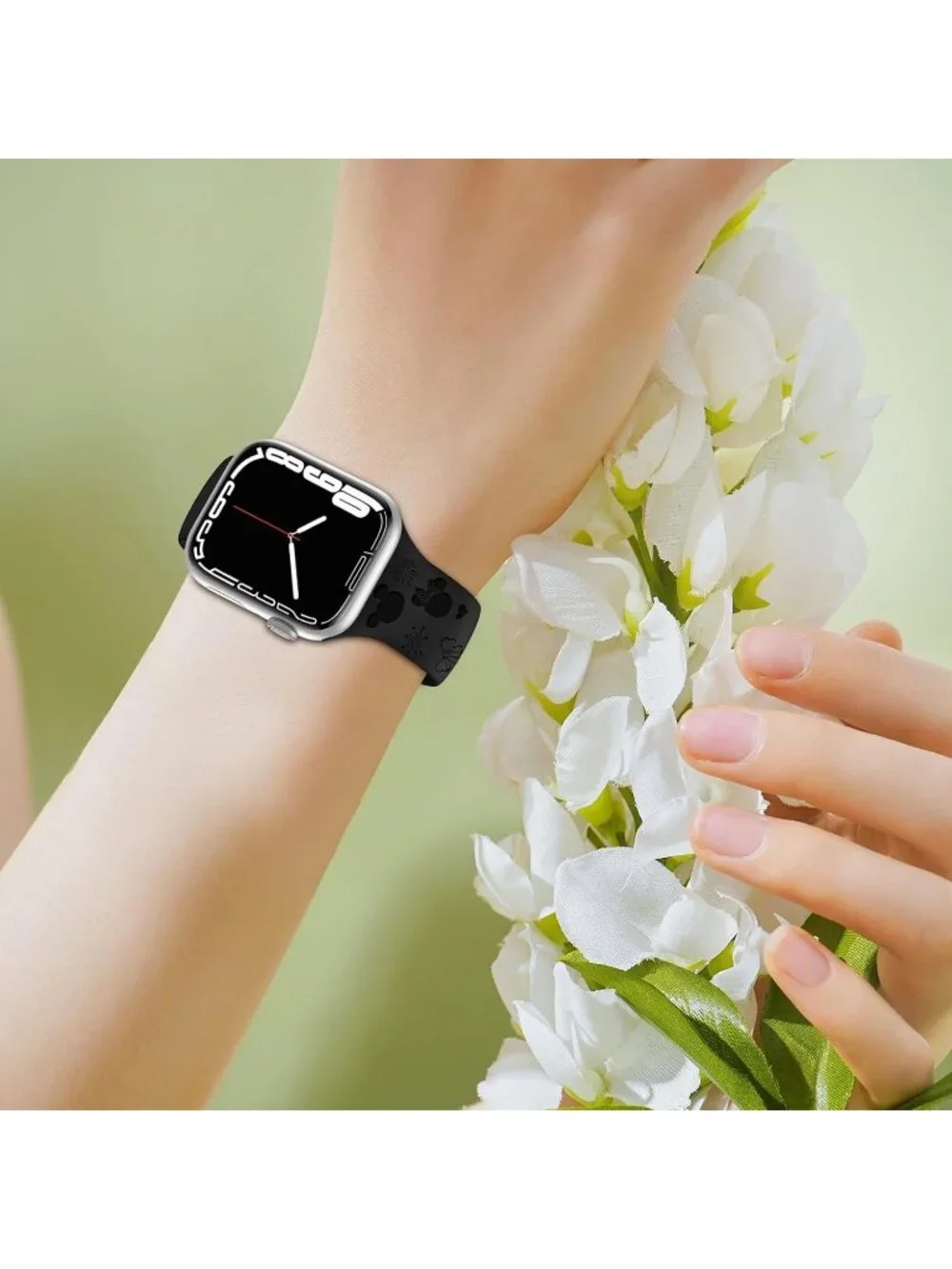 Apple iWatch Silicone Bands in Disney Pink Blue Cream Black New